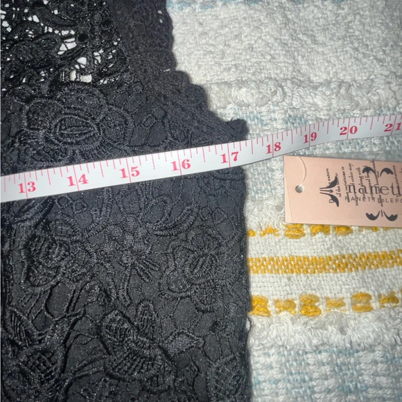 Nanaette Lepore Sleeveless Lace Shirt Black With Full Zip Back Size Medium - Picture 6 of 7